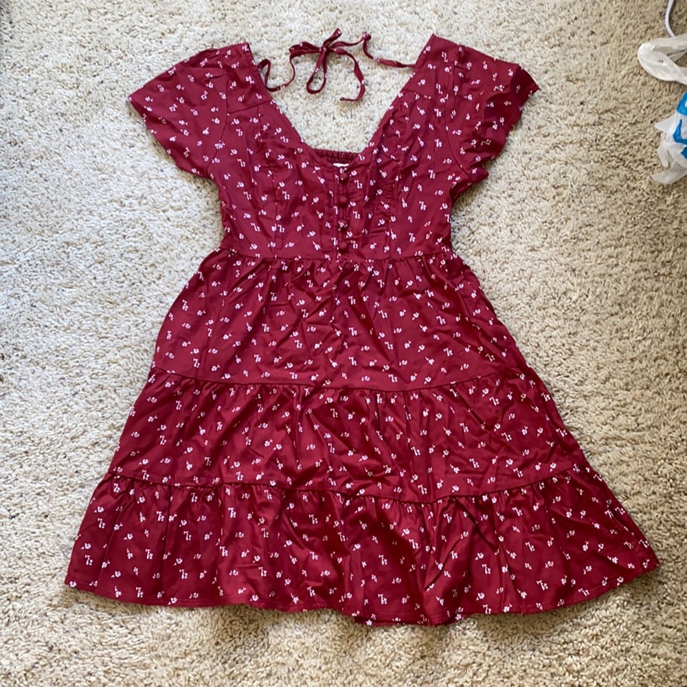 Hollister tied floral mini dress